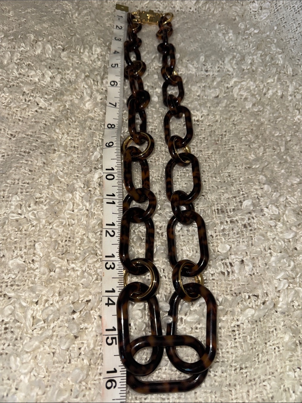 Michael Kors TORTOISE GOLD LONG LINK NECKLACE - Picture 5 of 7
